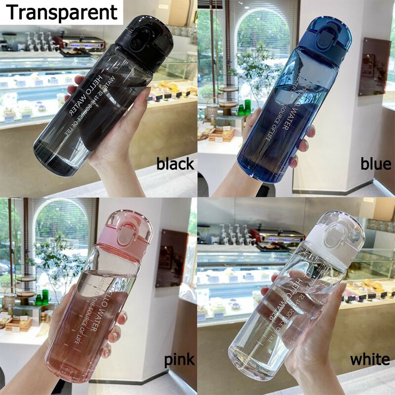Sportska prozirna boca za vodu 780 ml, prijenosna prozirna nepropusna boca za putovanje u teretanu, matirana boca