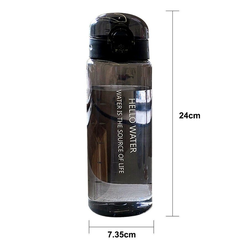 Sportska prozirna boca za vodu 780 ml, prijenosna prozirna nepropusna boca za putovanje u teretanu, matirana boca