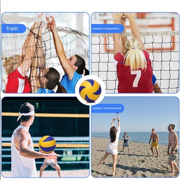 1PCS Practice Volleyball Leather PU Soft Beach Volleyball Game Ball Σκληρή προπόνηση K5S0