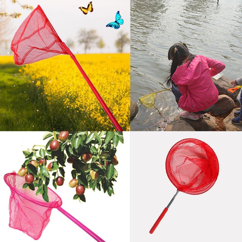 1 kom podvozja Teleskopska prijenosna vanjska vodeni sportovi Bazen Vrt Ribolov Mrežasta igračka od insekata za djecu Crvena
