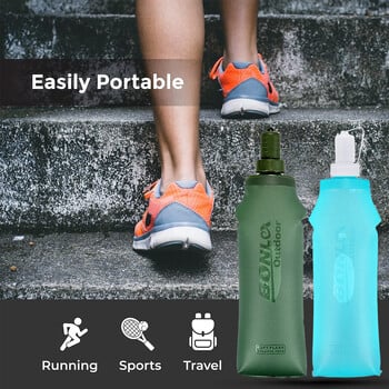 250ML 500ML Soft Flask, Running Water Bottle Foldable TPU Hydration Flask for Running Hydration Pack Ποδηλατικό Μαραθώνιο Πεζοπορίας