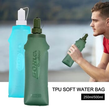 250ML 500ML Soft Flask, Running Water Bottle Foldable TPU Hydration Flask for Running Hydration Pack Ποδηλατικό Μαραθώνιο Πεζοπορίας