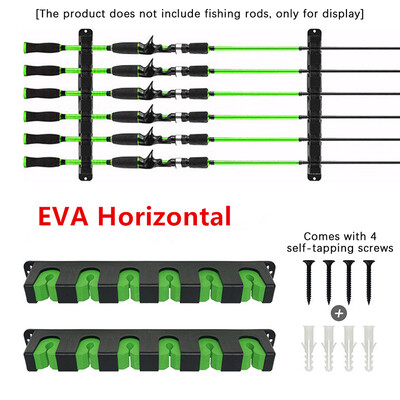 Držači štapova za pecanje Stalak sa 6 štapova Vertikalni držač za štapove Zidni nosač Modularni za garažu Stalak za izlaganje štapova za pecanje Fiksni okvir