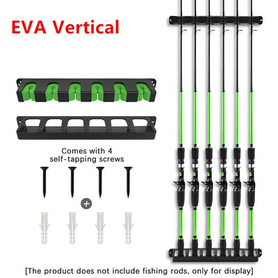Držači štapova za pecanje Stalak sa 6 štapova Vertikalni držač za štapove Zidni nosač Modularni za garažu Stalak za izlaganje štapova za pecanje Fiksni okvir