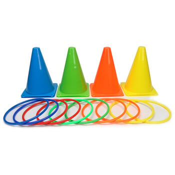 1 Σετ πάρτι παιχνίδια Ring Toss Game Carnival Combo Set, Μαλακά πλαστικά χωνάκια Ring Toss Games, Carnival Games Παιχνίδι για ενήλικες για παιδιά