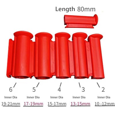 5Pcs/Set Novi utikač štapa za pecanje visoke elastičnosti Namotač crvenog namotača žice za namatanje 10-25 mm silikonski poklopac za glavu