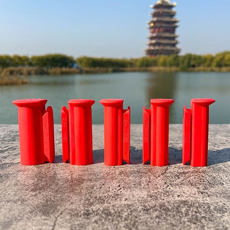 5Pcs/Set Novi utikač štapa za pecanje visoke elastičnosti Namotač crvenog namotača žice za namatanje 10-25 mm silikonski poklopac za glavu