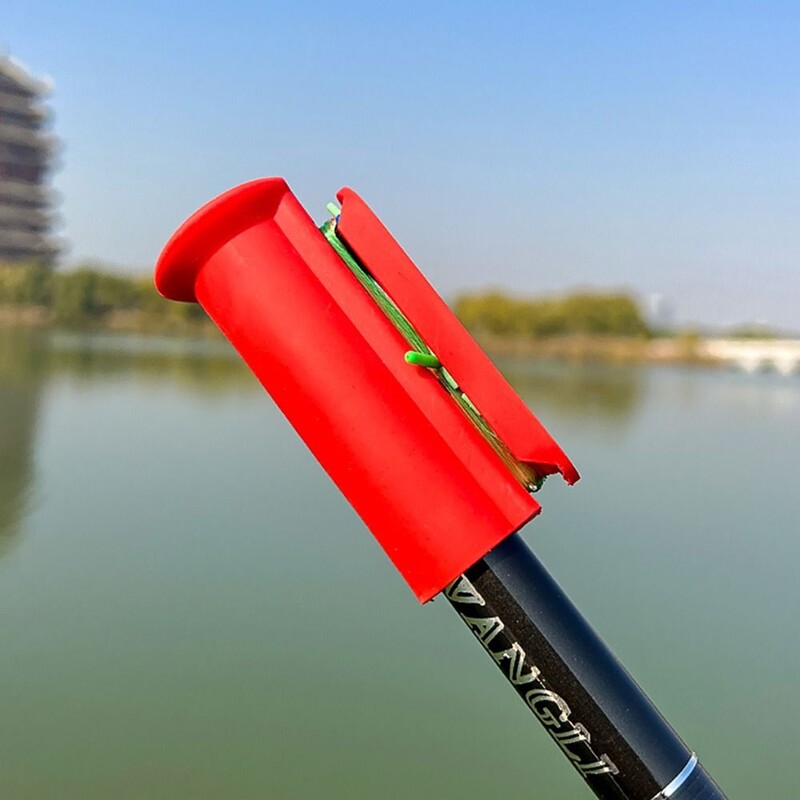 5Pcs/Set Novi utikač štapa za pecanje visoke elastičnosti Namotač crvenog namotača žice za namatanje 10-25 mm silikonski poklopac za glavu