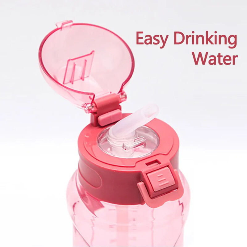 Plastični kuhalo za vodu Prijenosna putna boca za vodu Prijenosna putna teretana Prozirna nepropusna velika boca za piće