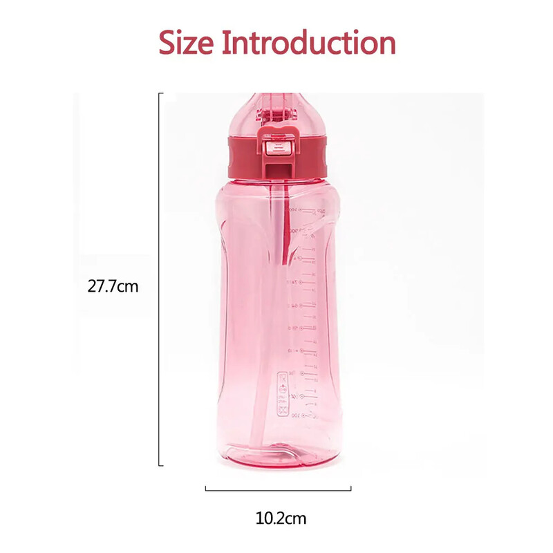 Plastični kuhalo za vodu Prijenosna putna boca za vodu Prijenosna putna teretana Prozirna nepropusna velika boca za piće