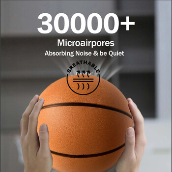 Grooved Silent Basketball 29,5\'\'/27,5\'\'Foam Basketball Indoor Training Silent Ball Dribbling Quietly Bounce Basketball No Noise