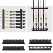 2KOM držači štapova za pecanje za garažna vrata Zidni držač štapova za pecanje horizontalni/vertikalni stalci za pohranu 6 štapova za pecanje