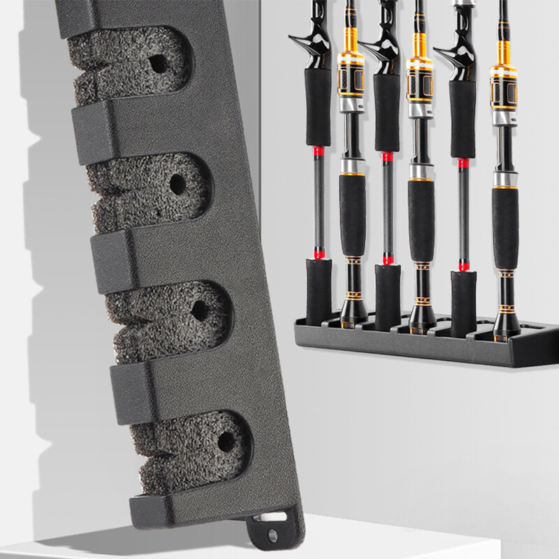 2KOM držači štapova za pecanje za garažna vrata Zidni držač štapova za pecanje horizontalni/vertikalni stalci za pohranu 6 štapova za pecanje