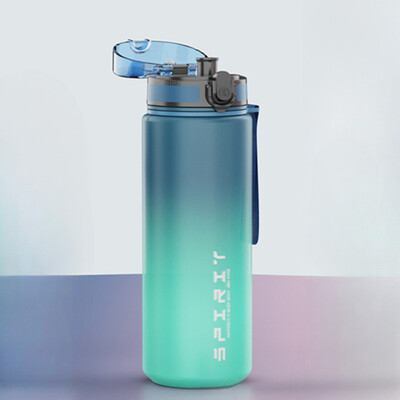 Sportska boca za vodu od 500 ml, šarena plastična čaša otporna na curenje s filtrom i prijenosnim užetom za fitness u teretani na otvorenom