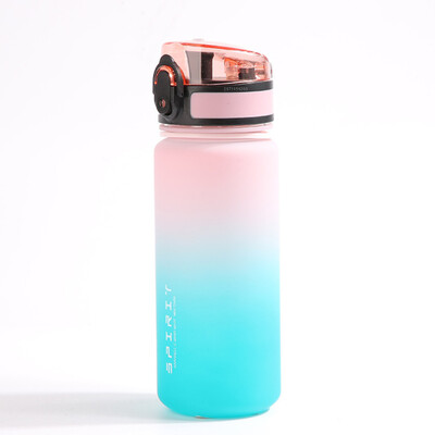 Sportska boca za vodu od 500 ml, šarena plastična čaša otporna na curenje s filtrom i prijenosnim užetom za fitness u teretani na otvorenom