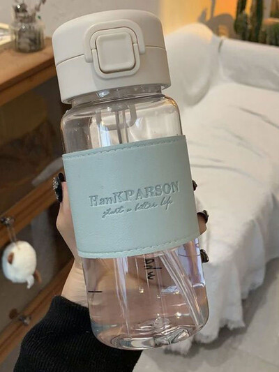 Boca za vodu od 500 ml sa slamčicom koja se može otvoriti, Sippy prijenosna simpatična plastična boca za piće Nepropusno posuđe za piće