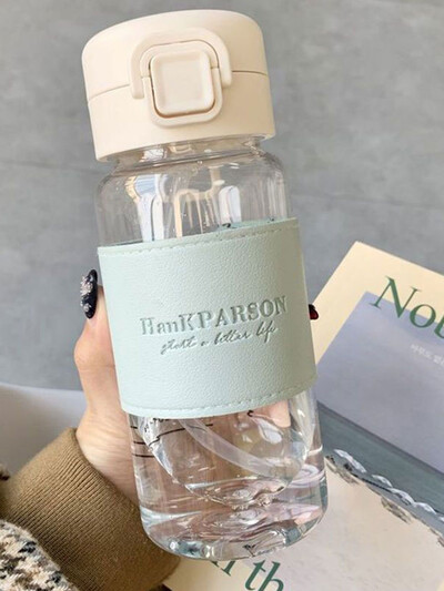 Boca za vodu od 500 ml sa slamčicom koja se može otvoriti, Sippy prijenosna simpatična plastična boca za piće Nepropusno posuđe za piće