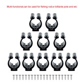 10db hordozható horgászbot kapcsok rendező 17mm/24mm klipek falra szerelhető horgászbot állvány pozicionáló bilincsek tartó tartozékok