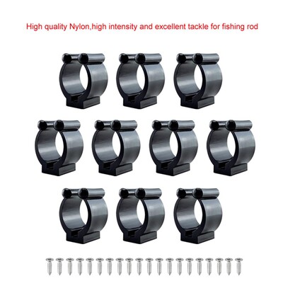 10db hordozható horgászbot kapcsok rendező 17mm/24mm klipek falra szerelhető horgászbot állvány pozicionáló bilincsek tartó tartozékok