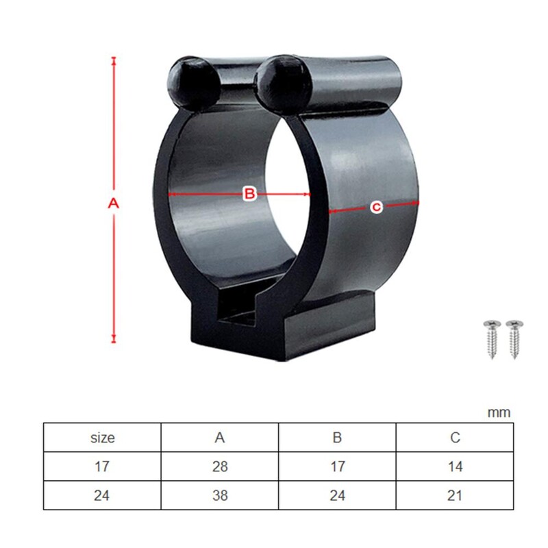 10db hordozható horgászbot kapcsok rendező 17mm/24mm klipek falra szerelhető horgászbot állvány pozicionáló bilincsek tartó tartozékok