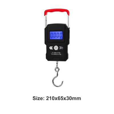 Nešiojamos pakabinamos 25–75 kg apkrovos elektroninės svarstyklės 3 svėrimo režimų svarstyklės su žuvies valdymo žnyplėmis žvejybai