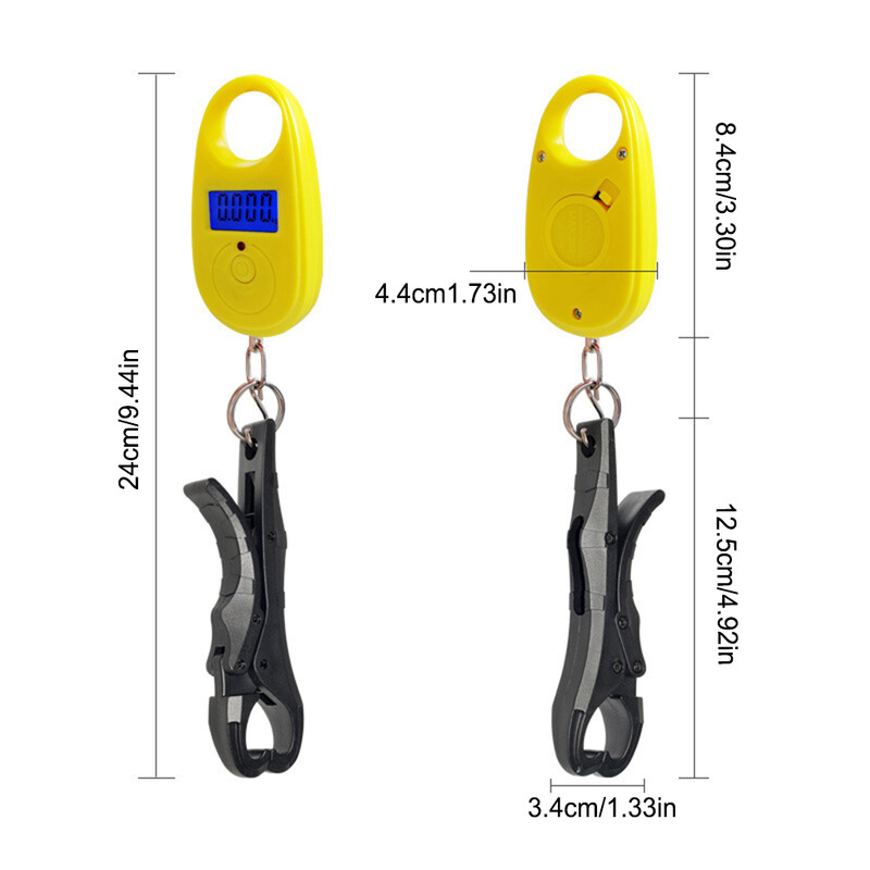 Nešiojamos pakabinamos 25–75 kg apkrovos elektroninės svarstyklės 3 svėrimo režimų svarstyklės su žuvies valdymo žnyplėmis žvejybai