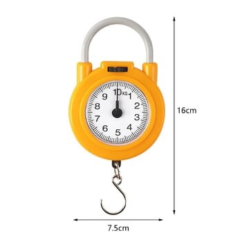 Mini Pointers Hook Spring Hanging Scale, Fishing Scale 10kg Capacity Food Scale Πρακτική Ψηφιακή Ζυγαριά Αποσκευή Ζυγαριά