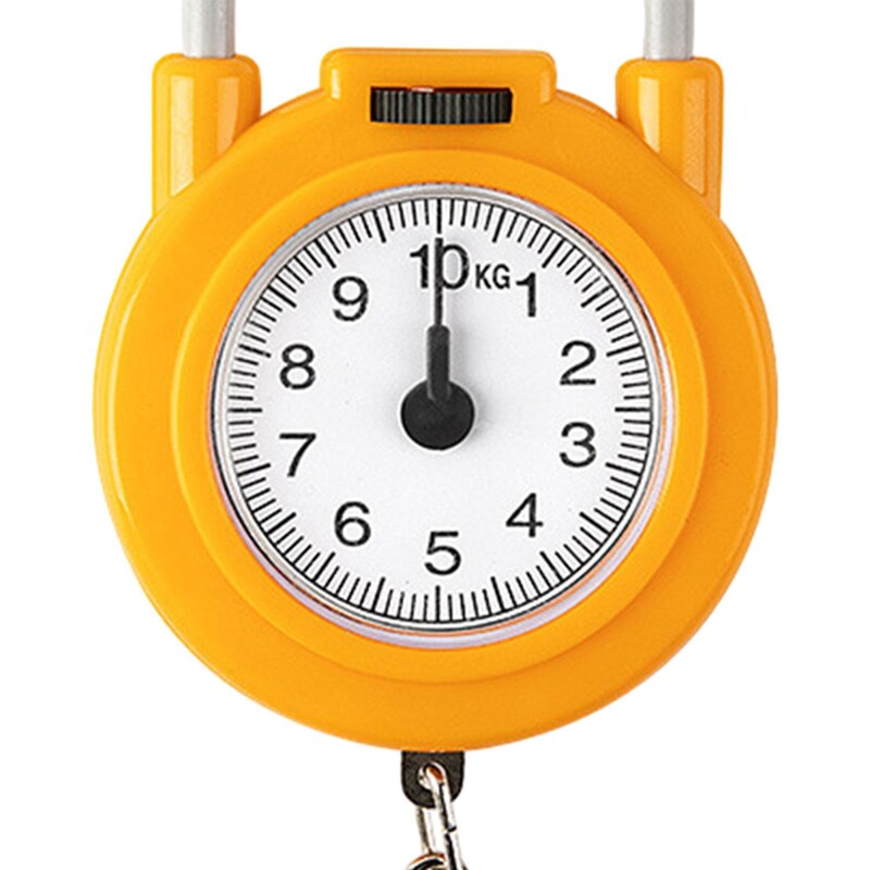 Mini rodyklės su kabliu spyruokline pakabinamos svarstyklės, žvejybos svarstyklės 10 kg talpos maisto svarstyklės Praktinės skaitmeninės svarstyklės bagažo svarstyklės