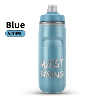 WEST BIKING Biciklistička boca za vodu Nepropusni čajnik za sportove na otvorenom za hranu, troslojna, ledeno hladna boca Kuhalo za piće na otvorenom