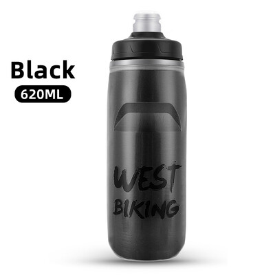 WEST BIKING Biciklistička boca za vodu Nepropusni čajnik za sportove na otvorenom za hranu, troslojna, ledeno hladna boca Kuhalo za piće na otvorenom