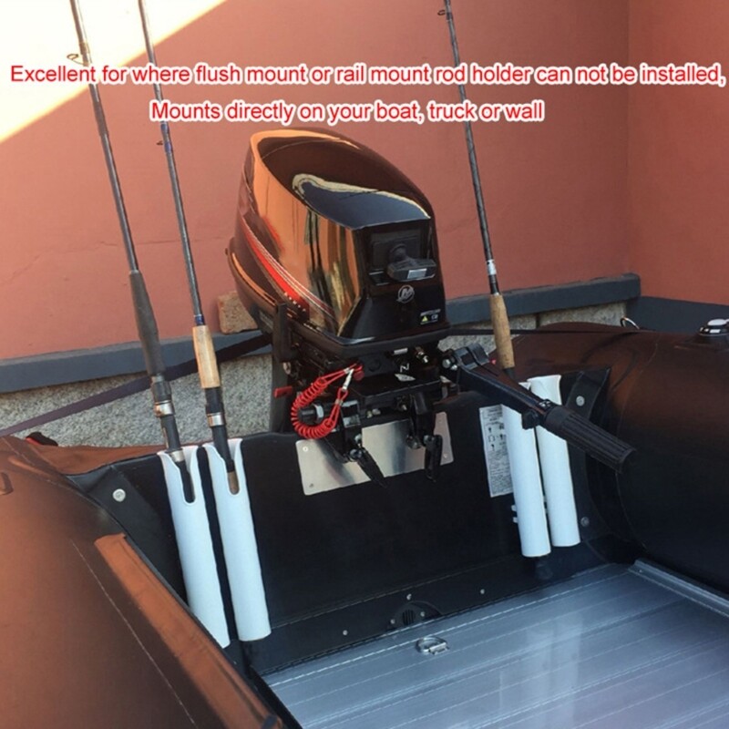 Nosač držača štapa za pecanje, stalak za 2 štapa za pecanje, štap za pecanje za čamac, kajak-skladište u garaži ili kamion s vijcima za bočni nosač