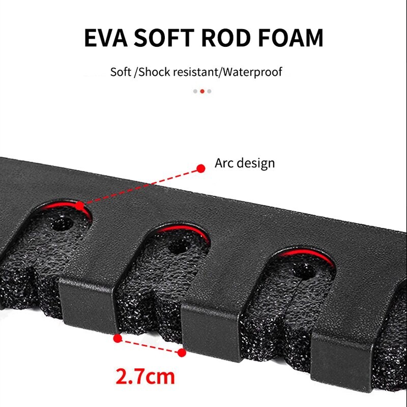 Suporturi pentru undiță de pescuit 2 buc. Suport vertical pentru undițe de pe perete Depozitați până la 6 lansete Suport ABS pentru undiță de pescuit eficient în spațiu Instrument de depozitare pentru montare pe perete