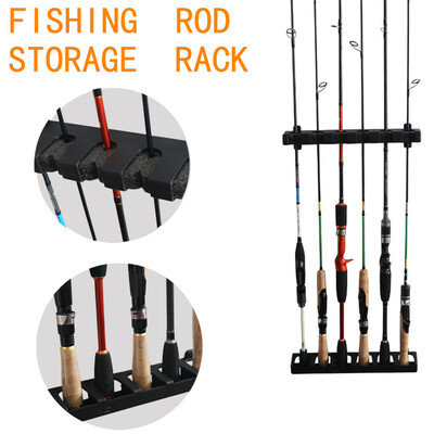 Booms Fishing Horizontal 6-Rod Rack Shop Fishing Shop Tool Storage Modular Modular για αξεσουάρ ψαρέματος σε γκαράζ