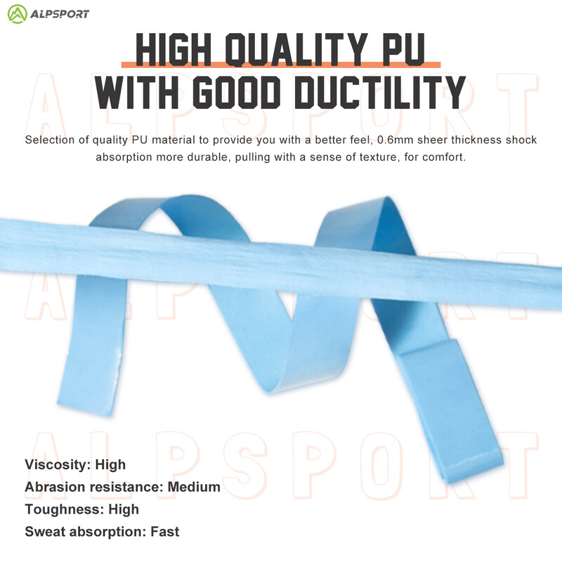 Alpsport AC006 PRO Vrpca za teniske rekete Ručke za badminton Drške za štapove za pecanje s protukliznom trakom za znojenje OPREMA ZA VJEŽBANJE NA OTVORENOM