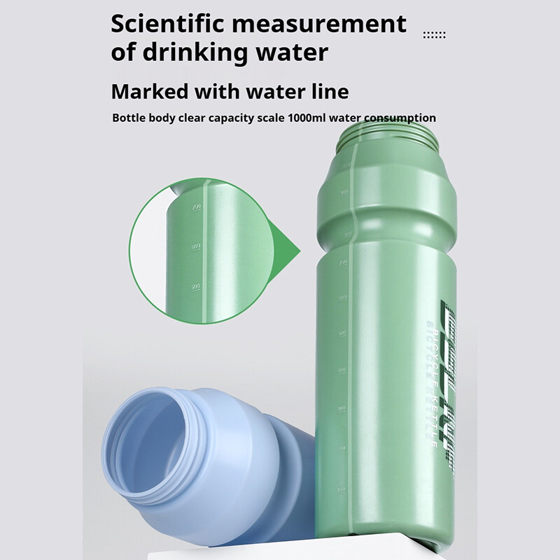 ESLNF Biciklistička boca za vodu 1000ML PP5 Plastika za trčanje na otvorenom, penjanje, sport, šalica za stiskanje, biciklizam, čajnik, prijenosna čaša za bicikl