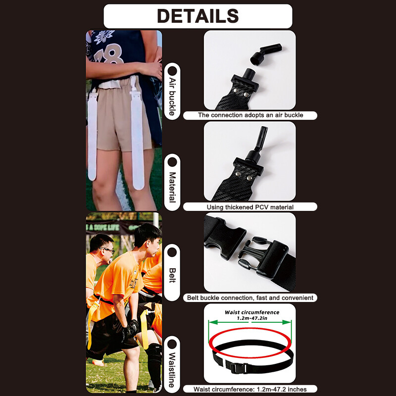 Remen s kopčom za trening utakmice američkog nogometa, podesiva oznaka za ragbi zastavu, remen oko struka