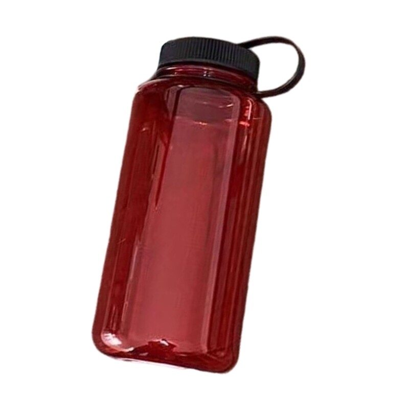  652D 1000 ml Sticlă de apă din plastic de călătorie de mare capacitate Sticlă de băuturi rezistente la scurgeri Sticlă de apă pentru sport cu gura lată în aer liber