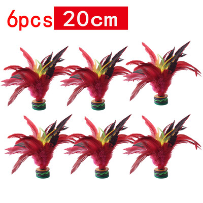 1-6 komada 20 cm pernati Jianzi šareno perje loptica prijenosni nožni kotačić pernata loptica fitness zabava