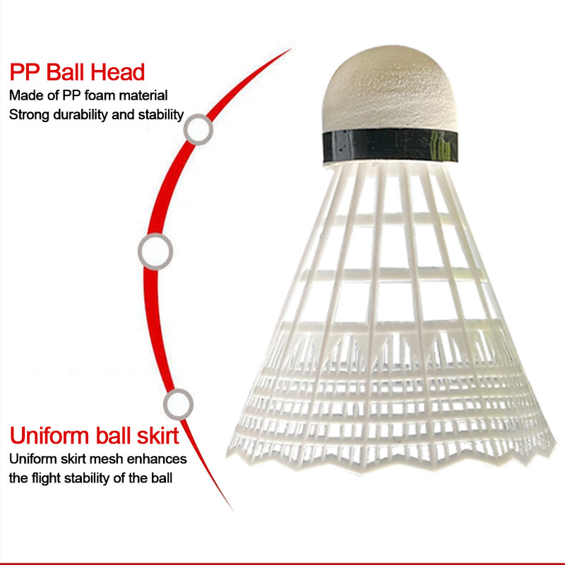 3/6 vnt High Speed Badminton Birdies Puikus stabilumo badmintono kamuoliukas Nailono badmintonas sportinei veiklai pradedantiesiems