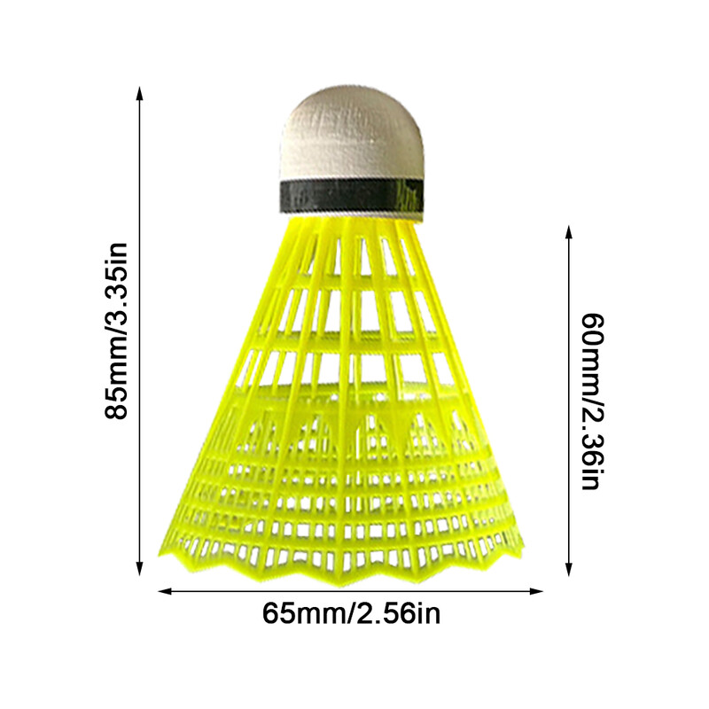 3/6 vnt High Speed Badminton Birdies Puikus stabilumo badmintono kamuoliukas Nailono badmintonas sportinei veiklai pradedantiesiems