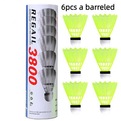 6 komada imitacija badmintonske loptice s plastičnom batinom s volanima s vlaknastom glavom reket za balon Sportski dodaci