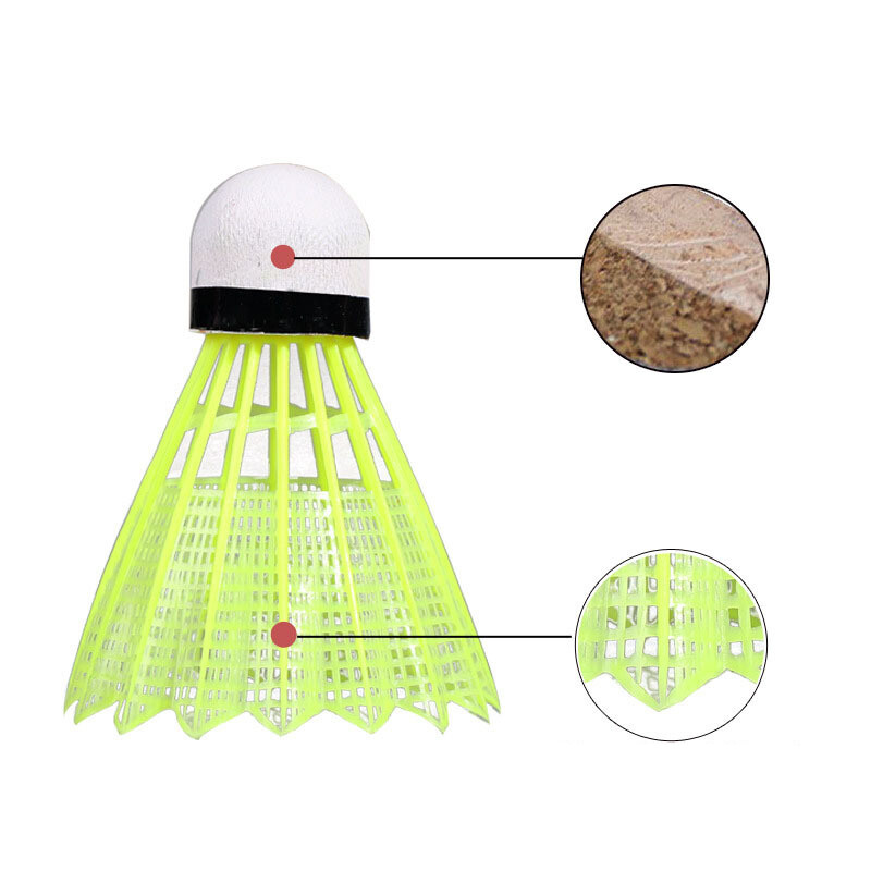 6 komada imitacija badmintonske loptice s plastičnom batinom s volanima s vlaknastom glavom reket za balon Sportski dodaci