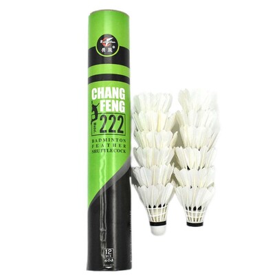 Volani de badminton din pene de rață, 12 buc., cu cap de spumă, reutilizabil, durabil, badminton stabil pentru începători