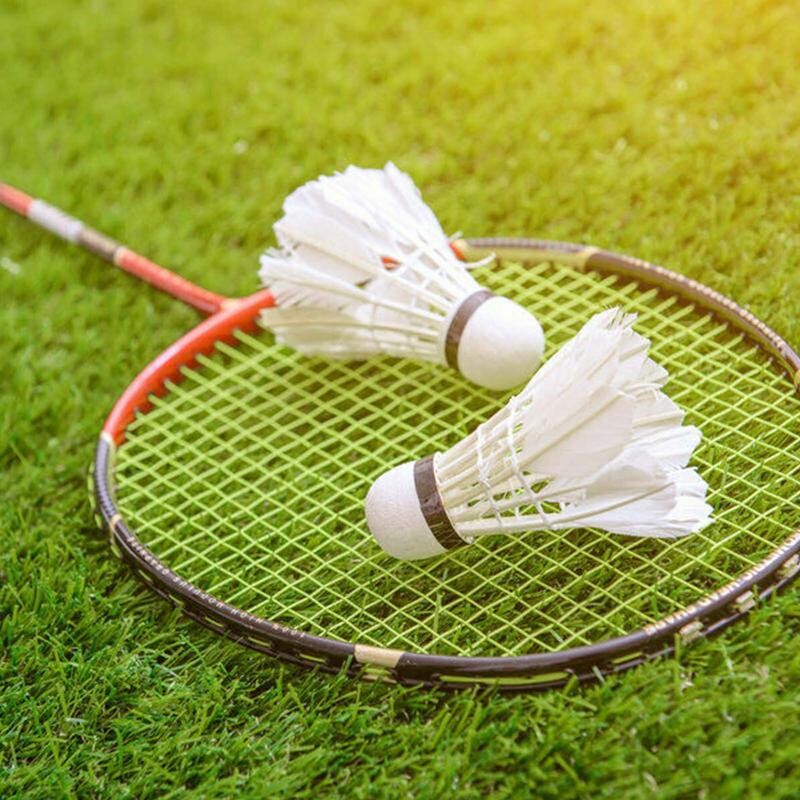 Volani de badminton din pene de rață, 12 buc., cu cap de spumă, reutilizabil, durabil, badminton stabil pentru începători