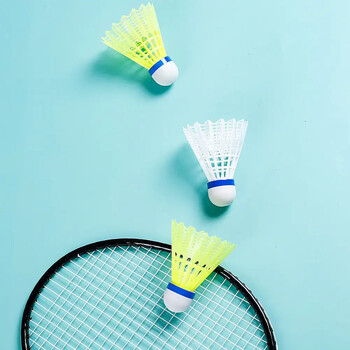 Μπάλες προπόνησης 12 τμχ Nylon Badminton Shuttlecocks με μεγάλη σταθερότητα και αντοχή σε εσωτερικούς χώρους