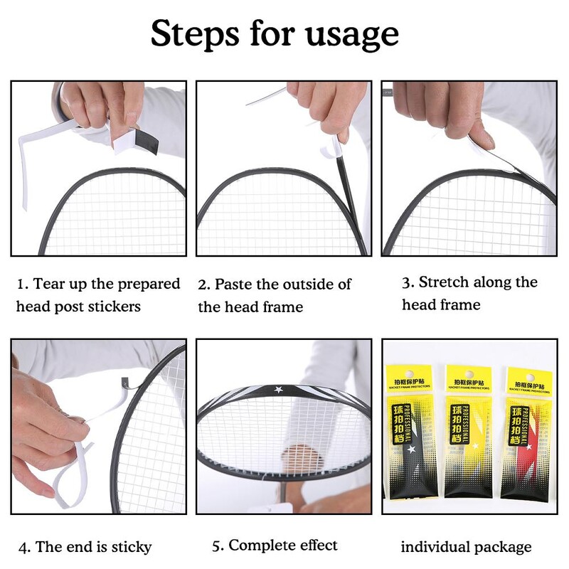 1/5 komada zaštitne naljepnice na rubu glave reketa za tenis, badminton, samoljepljive trake za zaštitu linije otporne na habanje