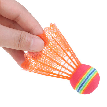 12 ΤΕΜ. Badminton EVA Rainbow Ball Head Nylon Badminton Feathers for Game Sport