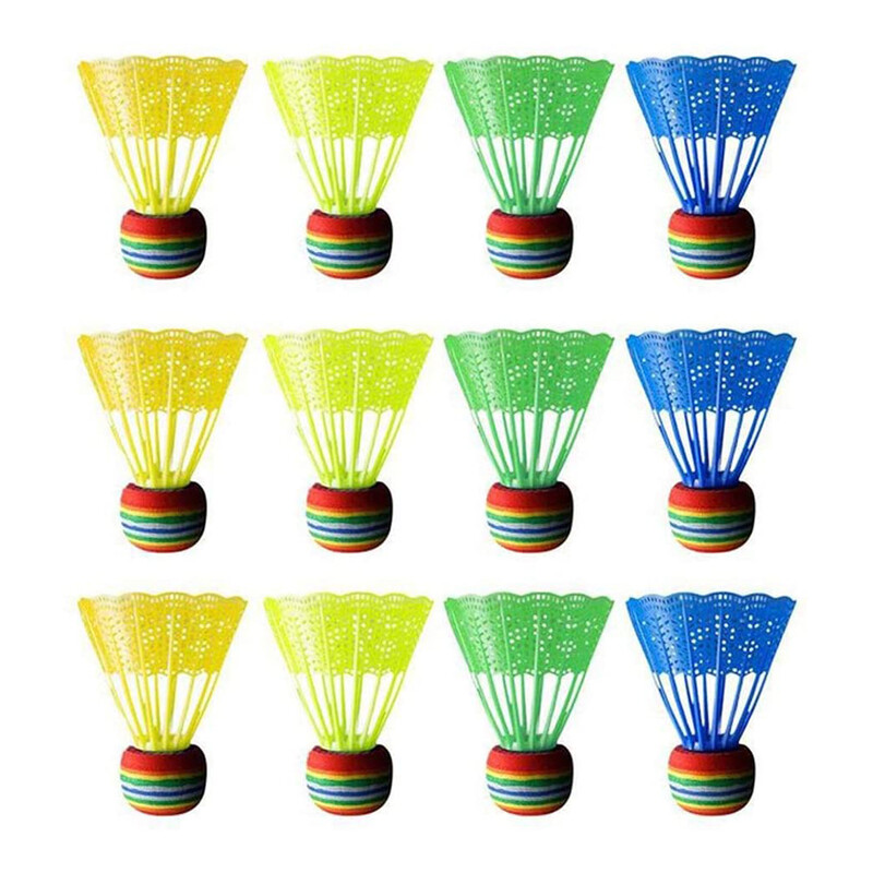 12 kom velike dječje igračke za badminton Shuttle Cock Shuttlecocks Light Ball Šarene
