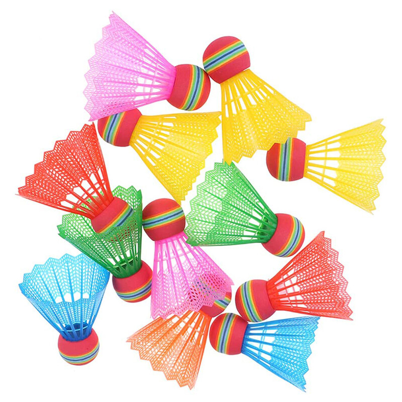 12 kom velike dječje igračke za badminton Shuttle Cock Shuttlecocks Light Ball Šarene