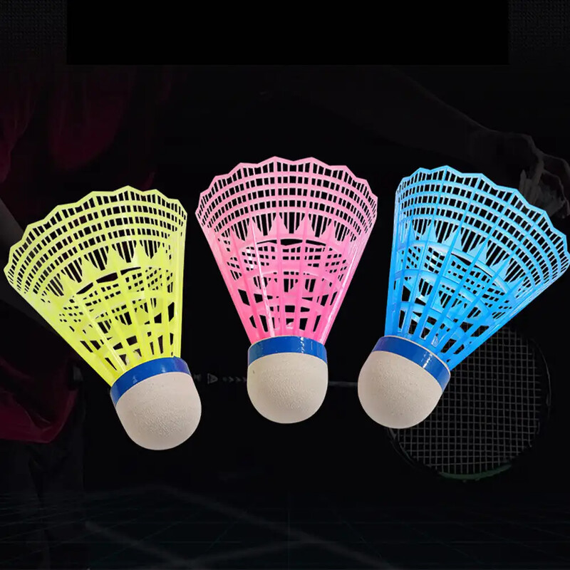6kom LED badminton lopta koja svijetli, plastične kuglice za badminton, šarene svjetleće lopte Sportski trening u/igra na otvorenom